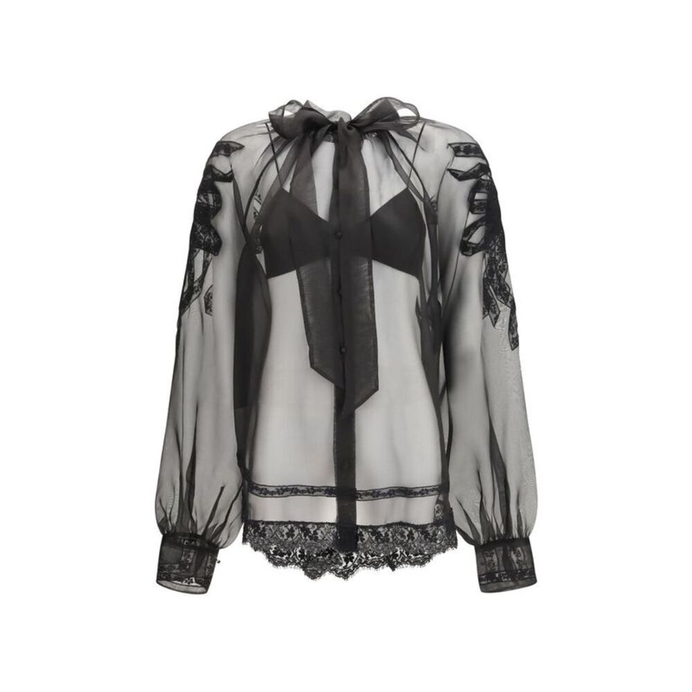 Ermanno Scervino Black Silk Women's Blouse
